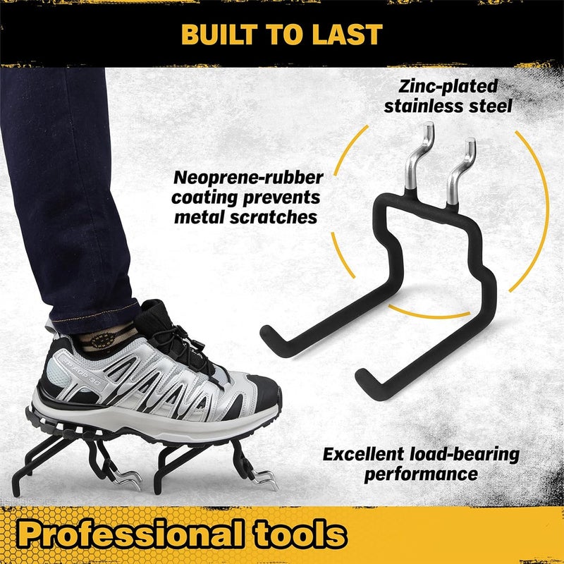 ELEAD 8-Piece Flat Pegboard Hooks, Peg Board Organizer Accessories for Hanging, Fit 1/4" Pegboard, Peg Board Tool Hangers for Garage Kitchen Workbench - Image 4